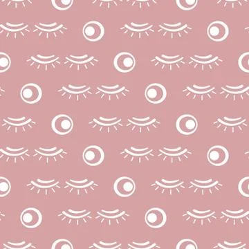 Vector seamless pattern with eyelashes. Makeup Stock Illustration