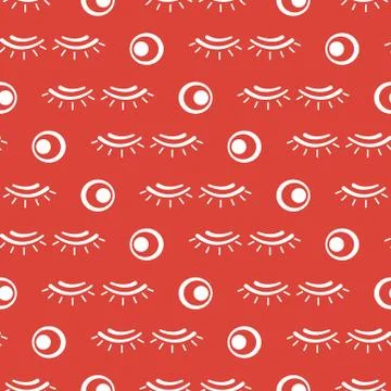 Vector seamless pattern with eyelashes. Makeup Stock Illustration