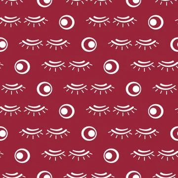 Vector seamless pattern with eyelashes. Makeup Stock Illustration