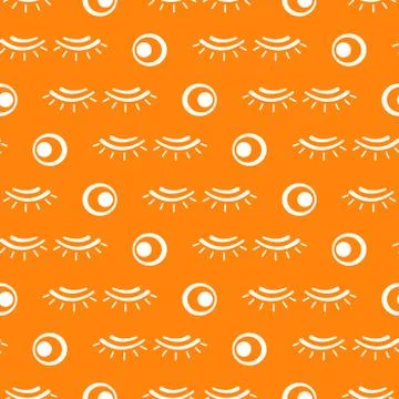 Vector seamless pattern with eyelashes. Makeup Stock Illustration