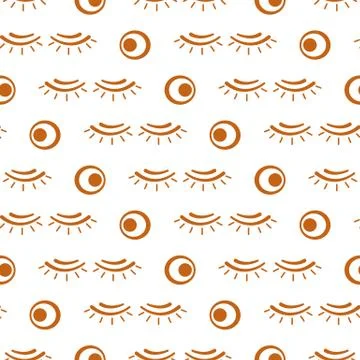 Vector seamless pattern with eyelashes. Makeup Illustrazione stock