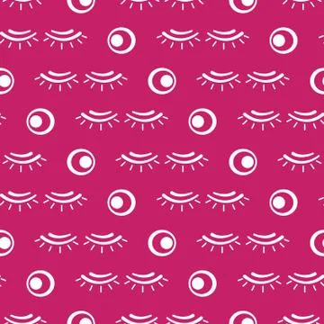 Vector seamless pattern with eyelashes. Makeup Illustrazione stock