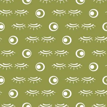 Vector seamless pattern with eyelashes. Makeup Illustrazione stock