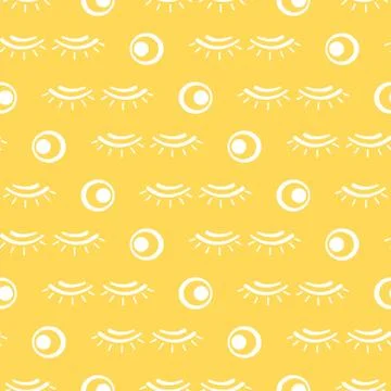 Vector seamless pattern with eyelashes. Makeup Illustrazione stock