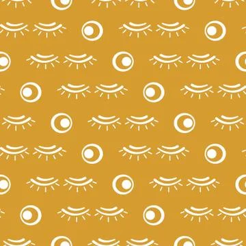 Vector seamless pattern with eyelashes. Makeup Stock Illustration