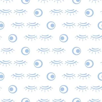 Vector seamless pattern with eyelashes. Makeup Illustrazione stock