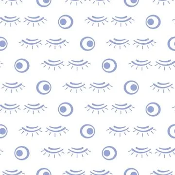 Vector seamless pattern with eyelashes. Makeup Illustrazione stock