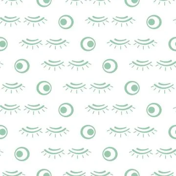 Vector seamless pattern with eyelashes. Makeup Illustrazione stock