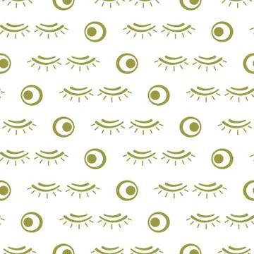 Vector seamless pattern with eyelashes. Makeup Stock Illustration