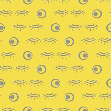 Vector seamless pattern with eyelashes. Makeup Stock Illustration