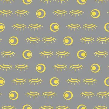Vector seamless pattern with eyelashes. Makeup Stock Illustration