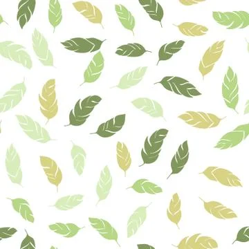 Vector seamless pattern of feathers. Doodle. Zentangle Stock Illustration