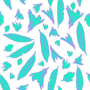 Vector seamless pattern feathers Stock Illustration