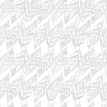 Vector seamless pattern with feathers Stock Illustration