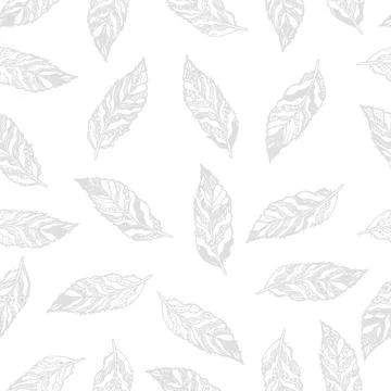 Vector seamless pattern with feathers Stock Illustration