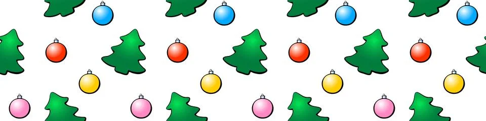 Vector seamless pattern of festive symbols: figures of Christmas trees and xm 스톡 일러스트