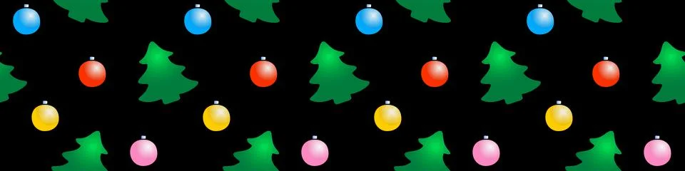 Vector seamless pattern of festive symbols: figures of Christmas trees and xm Stock Illustration