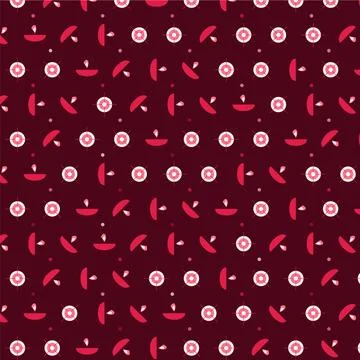 Vector seamless pattern with festive traditional lamps and glowing lights d.. Stock Illustration