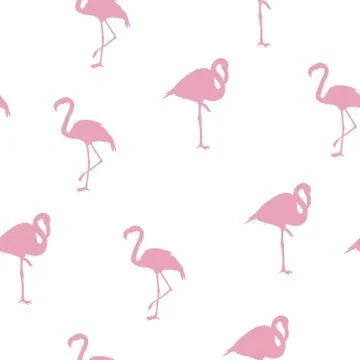 Vector seamless pattern with flamingo 스톡 일러스트