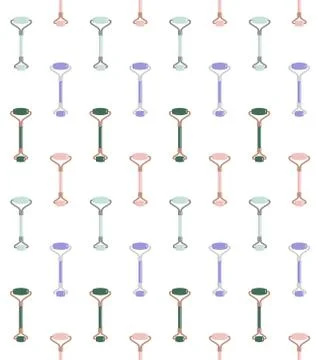 Vector seamless pattern of flat massage roller Stock Illustration