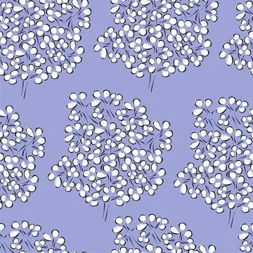 Vector seamless pattern. Floral background in minimalism linear style. Stock Illustration