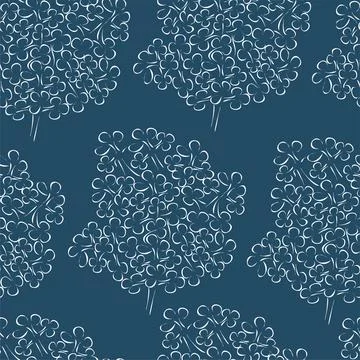Vector seamless pattern. Floral background in minimalism linear style. 库存插图