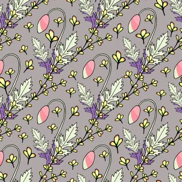 Vector seamless pattern floral. Design element. Floral seamless vector patter Illustrazione stock