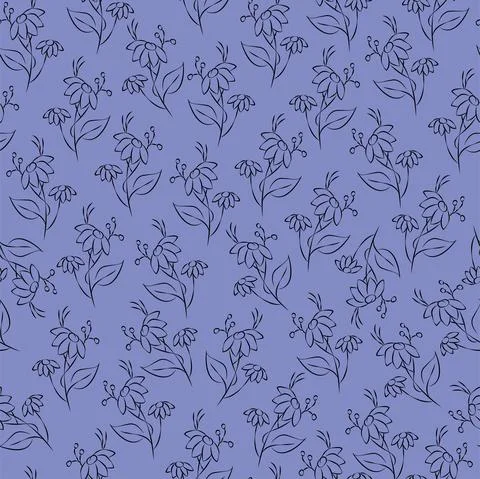Vector. Seamless pattern floral lavender background. Stock Illustration