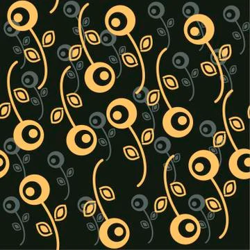 Vector seamless pattern. floral stylish background Stock Illustration