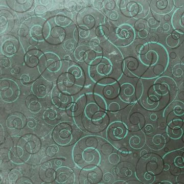 Vector seamless pattern with flower and swirl elements Illustrazione stock