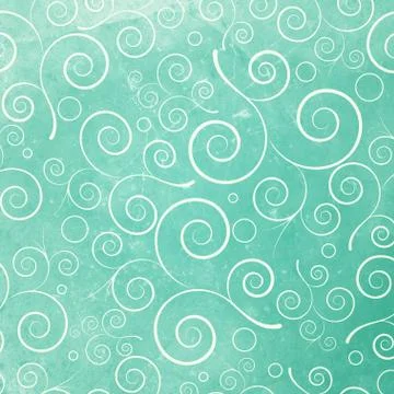Vector seamless pattern with flower and swirl elements Illustrazione stock