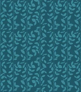 Vector seamless pattern with flowers and plants. Stock Illustration