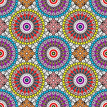 Vector seamless pattern with flowers design Stock Illustration