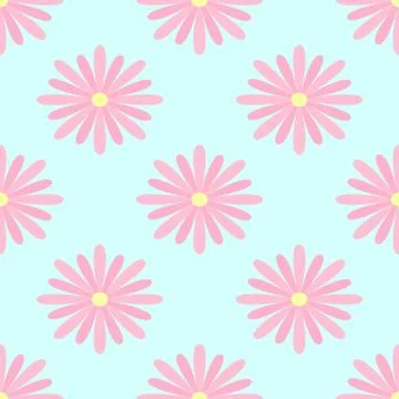 Vector seamless pattern with flowers Stock Illustration