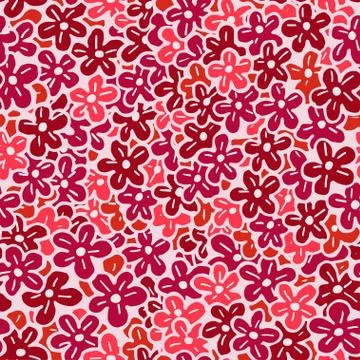 Vector seamless pattern with flowers. Illustrazione stock