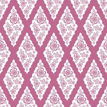 Vector seamless pattern with flowers. Template for wallpaper, wrapping paper Stock Illustration
