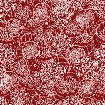 Vector seamless pattern with flowers. Vintage background with blooming roses Stock Illustration