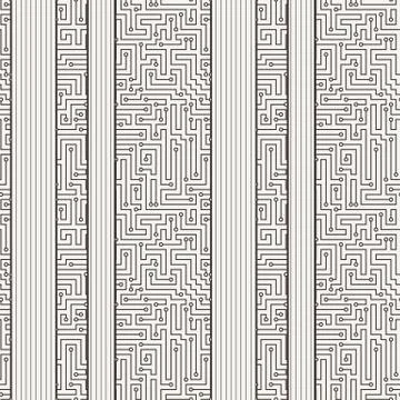 Vector seamless pattern in the form of a labyrinth Stock Illustration