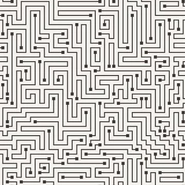 Vector seamless pattern in the form of a labyrinth Stock Illustration