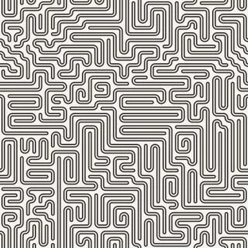 Vector seamless pattern in the form of a labyrinth Stock Illustration