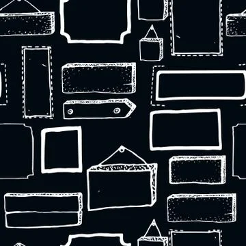 Vector seamless pattern with frames, boards Stock Illustration