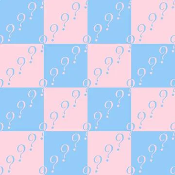 Vector seamless pattern for gender party. Pink and blue background. Illustrazione stock