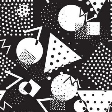 Vector seamless pattern. Geometric abstract figure, pointillism, Stock Illustration