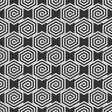 Vector seamless pattern. Geometric abstract background, fine lines. Stock mon Stock Illustration