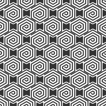 Vector seamless pattern. Geometric abstract background, fine lines. Stock mon イラスト素材