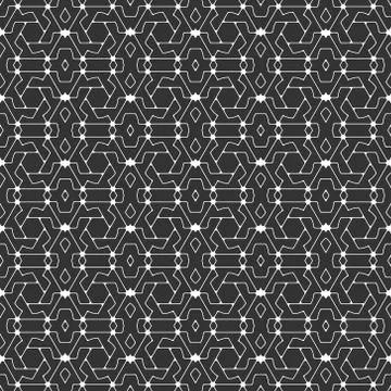 Vector seamless pattern. Geometric abstract background, fine lines. Stock mon Illustrazione stock