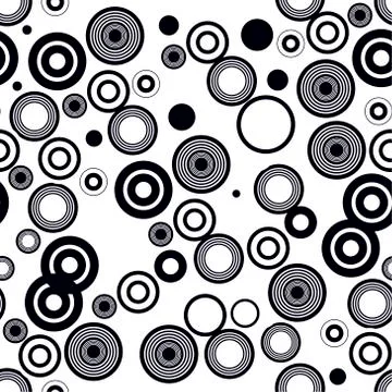 Vector seamless pattern with geometric elements. Monochrome backdrop  Stock Illustration