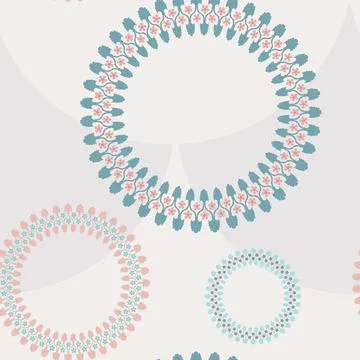 Vector seamless pattern of geometric elements with an author's brush. Stock Illustration