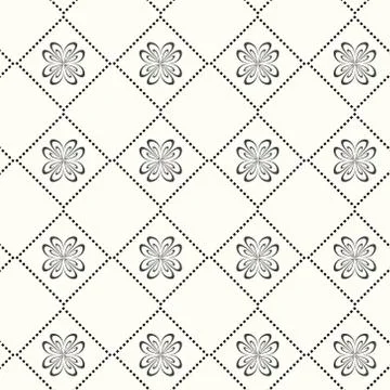 Vector seamless pattern geometric monochrome background Stock Illustration