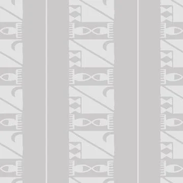 Vector seamless pattern with geometric shape on gray background Stock Illustration
